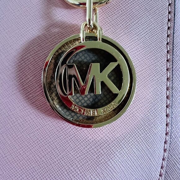 MICHAEL KORS Cynthia Pastel Pink Leather Small Satchel Crossbody Bag - Picture 3 of 12